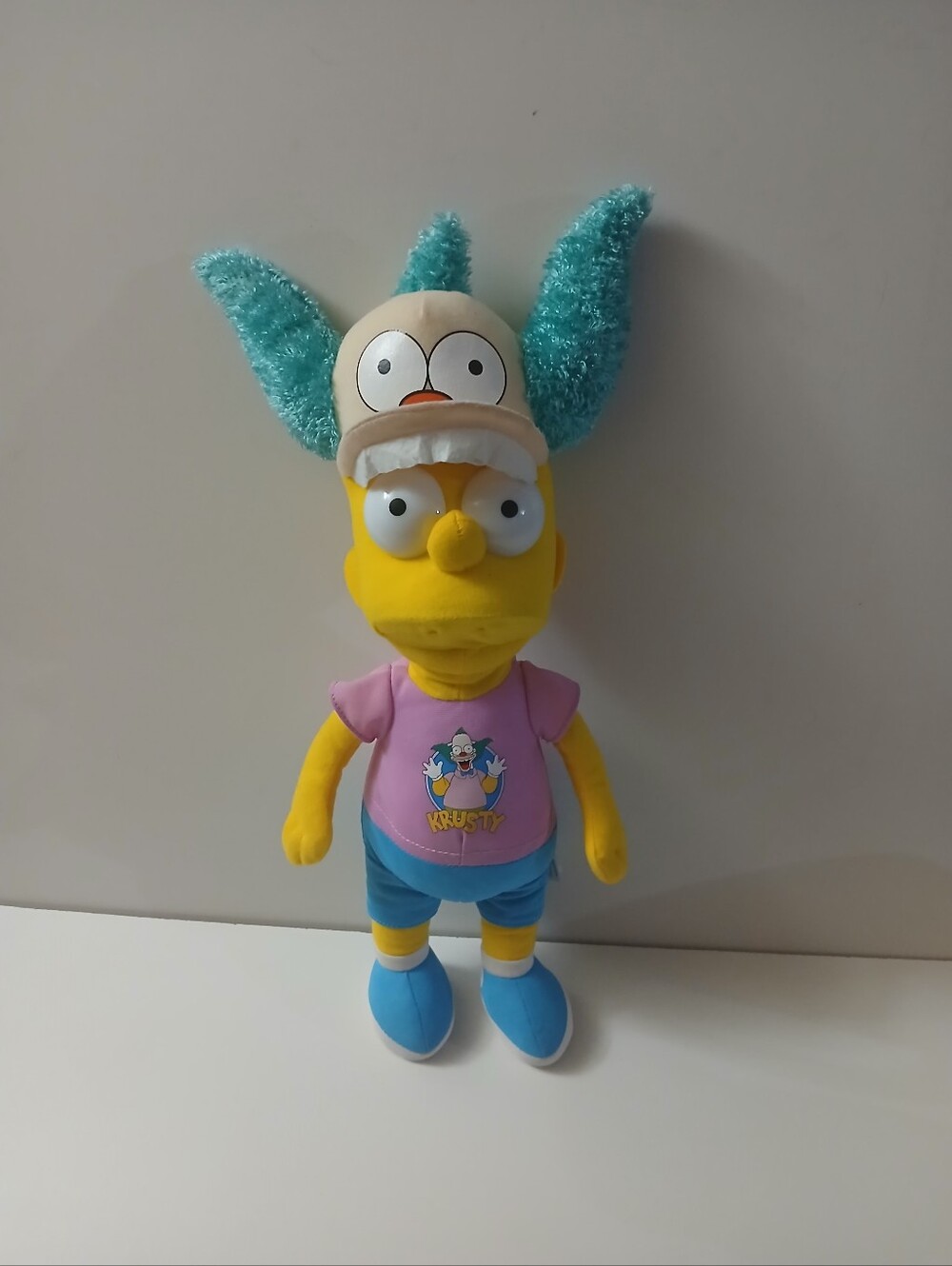 Toy Factory The Simpsons Bart Simpson with Krusty the Clown Fan Hat& Shirt Plush